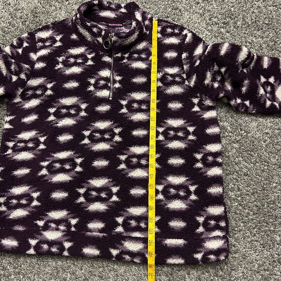 Vintage Fleece Jacket 1/4 Zip Pullover Soft Lightweight y2k Purple Medium - Picture 6 of 8